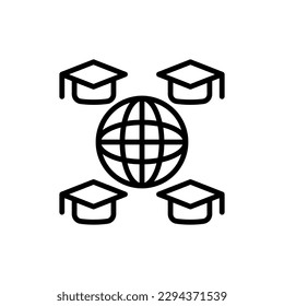 Worldwide Learning icon in vector. Illustration