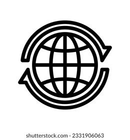 worldwide line icon illustration vector graphic. Simple element illustration vector graphic, suitable for app, websites, and presentations isolated on white background