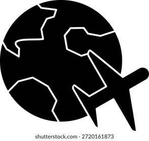 Design de ícone de vetor de linha mundial