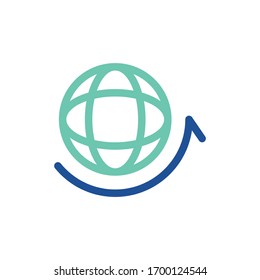 Worldwide logo template vector icon design