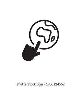 Worldwide logo template vector icon design