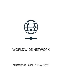 worldwide network creative icon. Simple element illustration. worldwide network concept symbol design from Digital economy collection. Can be used for web and mobile.