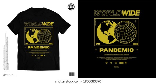 WORLDWIDE PANDEMIC Pandemic Apparel Edgy T Shirts Design For Urban Street Wear T Shirt Design Empowering Worldwide Series