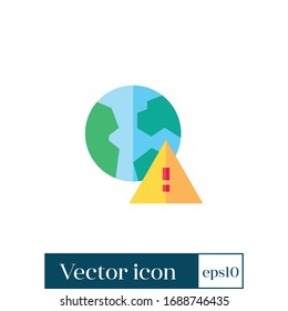Icono de vector de cuarentena mundial. Ui/Ux. Calidad superior.