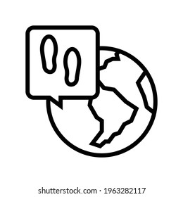 worldwide refugee line icon vector. worldwide refugee sign. isolated contour symbol black illustration