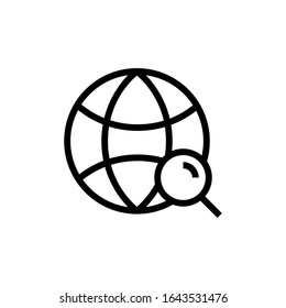 Worldwide search icon vector illustration logo template for any purpose. eps10