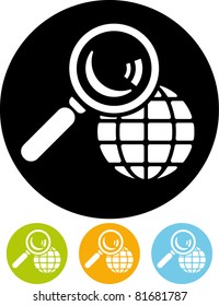 Worldwide search vector icon