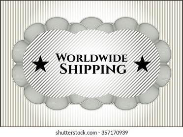 Worldwide Shipping banner or poster