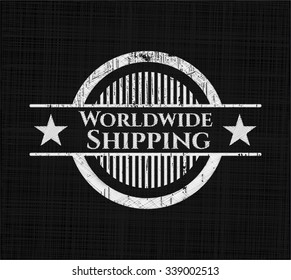 Worldwide Shipping chalkboard emblem