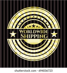 Worldwide Shipping gold emblem