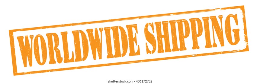 worldwide shipping grunge stamp, vector illustration
