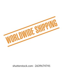 Worldwide Shipping Letter Rubber Stamp Vector Design Template
