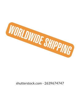 Worldwide Shipping Letter Rubber Stamp Vector Design Template