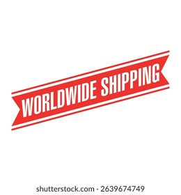 Worldwide Shipping Letter Rubber Stamp Vector Design Template