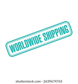 Worldwide Shipping Letter Rubber Stamp Vector Design Template