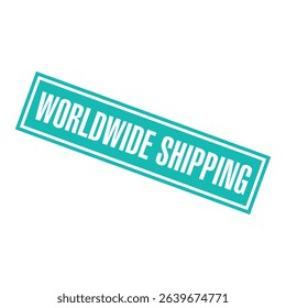 Worldwide Shipping Letter Rubber Stamp Vector Design Template