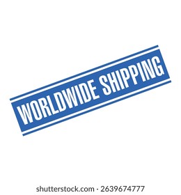 Worldwide Shipping Letter Rubber Stamp Vector Design Template