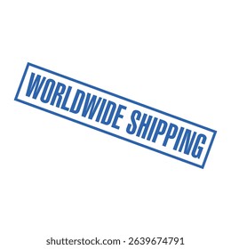 Worldwide Shipping Letter Rubber Stamp Vector Design Template