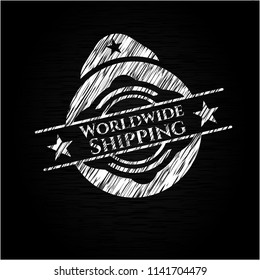 Worldwide Shipping on blackboard
