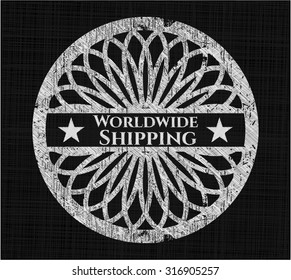 Worldwide Shipping on chalkboard