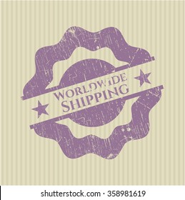 Weltweiter Versandgummistempel