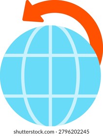 Worldwide Shipping Service Flat Icon Vector Design