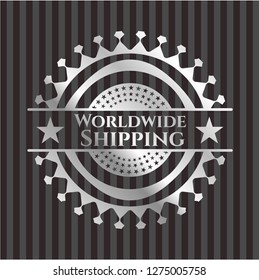 Worldwide Shipping silver shiny badge