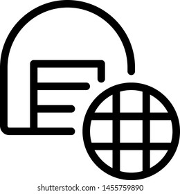 Worldwide shipping storage facility logotype globe layout
