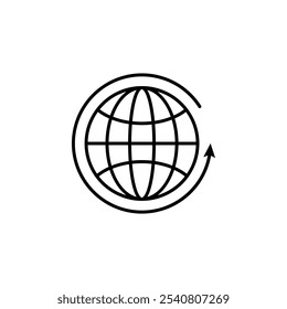 Worldwide Shipping, World Delivery Solid Flat Vector Icon Isolated on White Background.