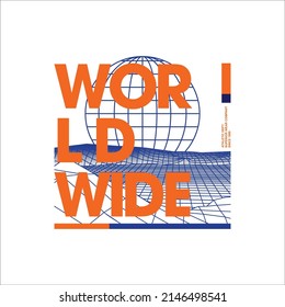 worldwide simple vintage t shirt design