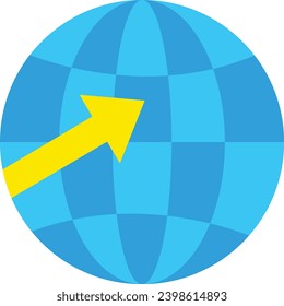 Worldwide single vector line icon 
