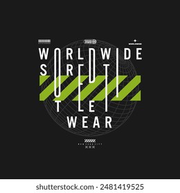 worldwide street wear typography, tee shirt and apparel.	