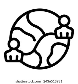 Worldwide traffic network icon outline vector. Global infrastructure. Logistics development project