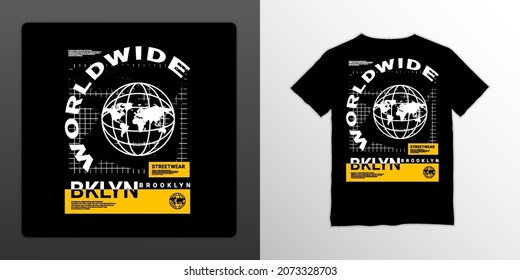 worldwide t-shirt design, suitable for screen printing, jackets and others