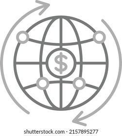 Icono de vector mundial. Se puede usar para imprimir, móviles y aplicaciones web.