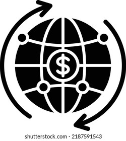 Icono de vector mundial. Se puede usar para imprimir, móviles y aplicaciones web.
