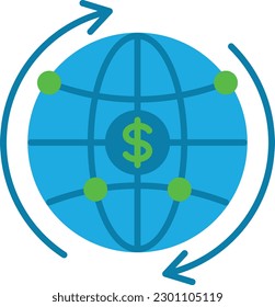 Icono de vector mundial. Se puede usar para imprimir, móviles y aplicaciones web.