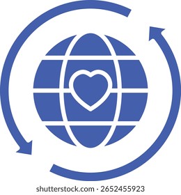 Ícone mundial do vetor. Pode ser usado para impressão, aplicativos móveis e da Web.
