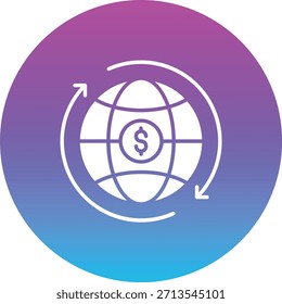 Ícone mundial do vetor. Pode ser usado para impressão, aplicativos móveis e da Web.