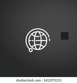 Worldwide vector icon. Worldwide concept stroke symbol design. Thin graphic elements vector illustration, outline pattern for your web site design, logo, UI. EPS 10.