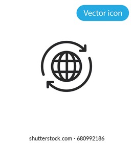 Worldwide vector icon, illustration symbol