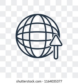 Worldwide vector icon isolated on transparent background, Worldwide logo concept