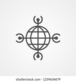 Worldwide vector icon sign symbol
