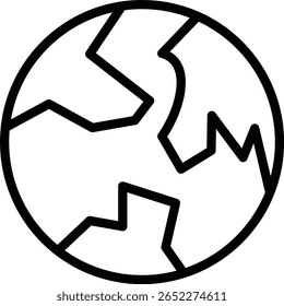 Worldwide vector line icon design
