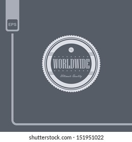 worldwide vintage sticker label
