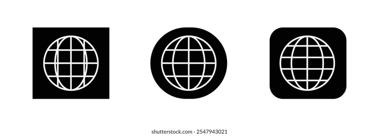 worldwide website icon on isolated background.