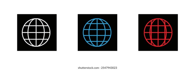 worldwide website icon on isolated background.