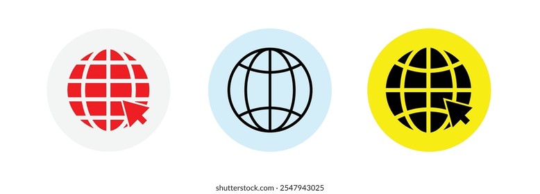 worldwide website icon on isolated background.