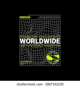 Worldwide writing design, suitable for screen printing t-shirts, clothes, jackets and others