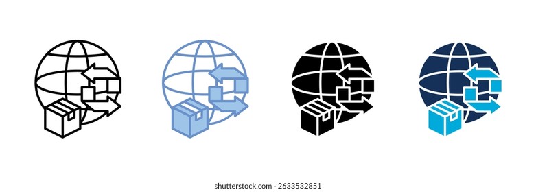 Worldwideicon Set Colección de estilos múltiples